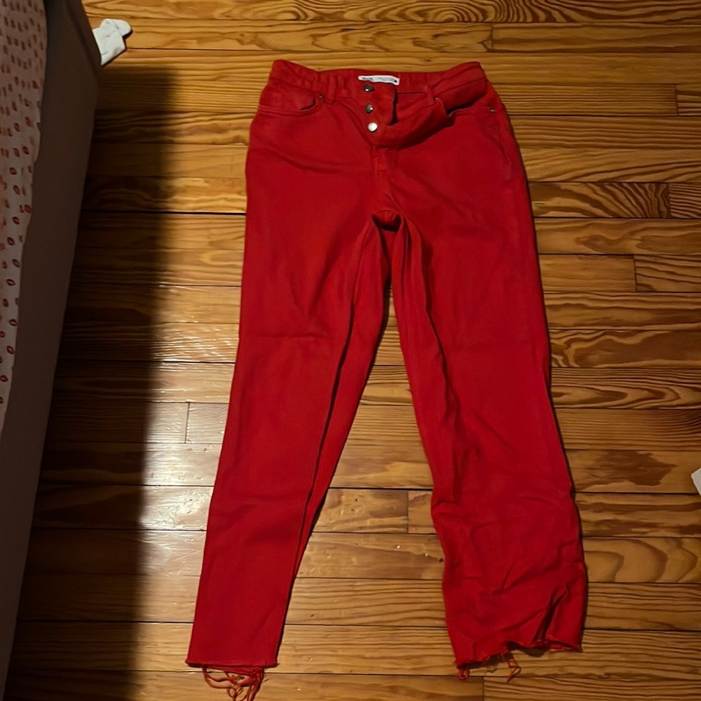 Amazing bright red pants, perfect for Christmas! Worn only a hand full of times!